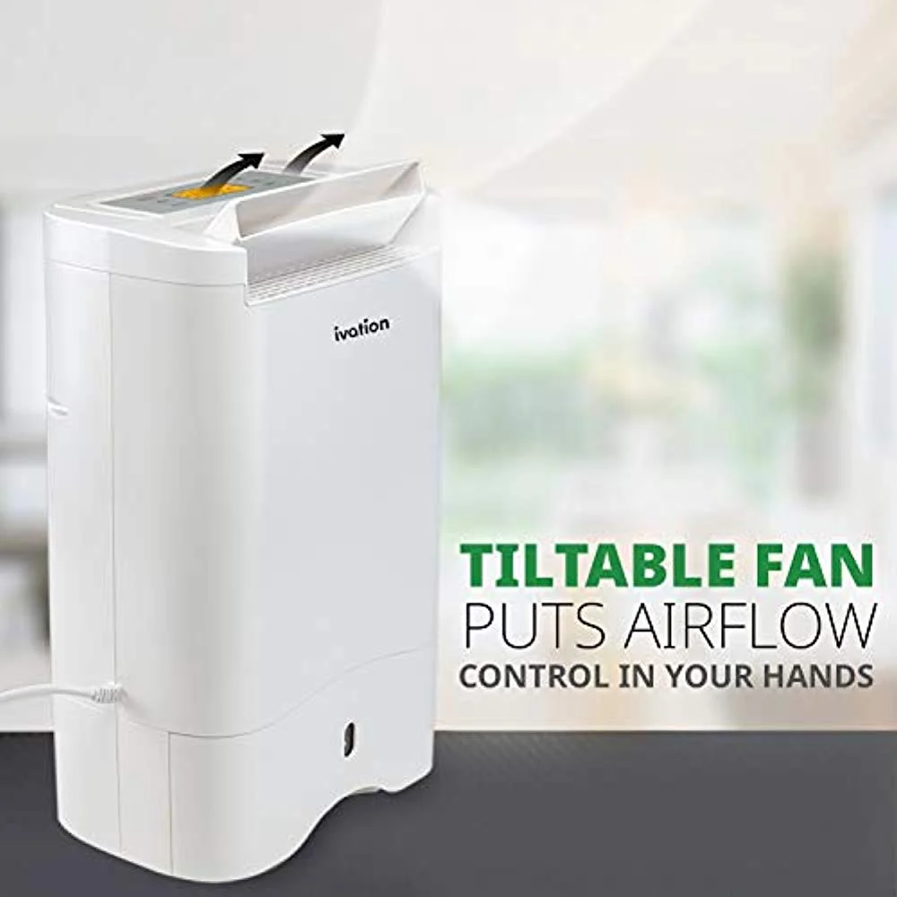 Ivation 19 Pint Small-Area Desiccant Dehumidifier, Spaces up to 410 Sq ft