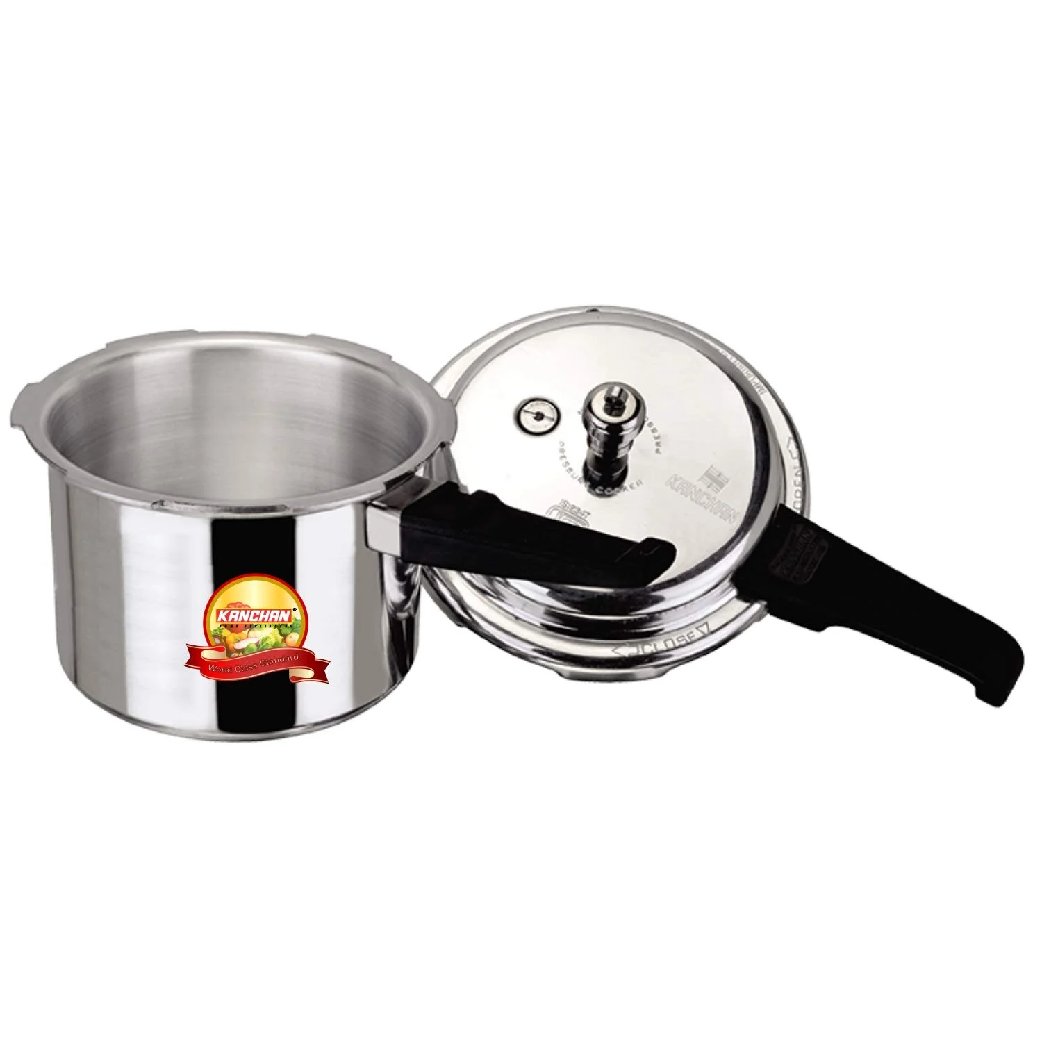 Kanchan Classic Outer Lid Non Induction Aluminum Pressure Cooker Silver (5 Liters)