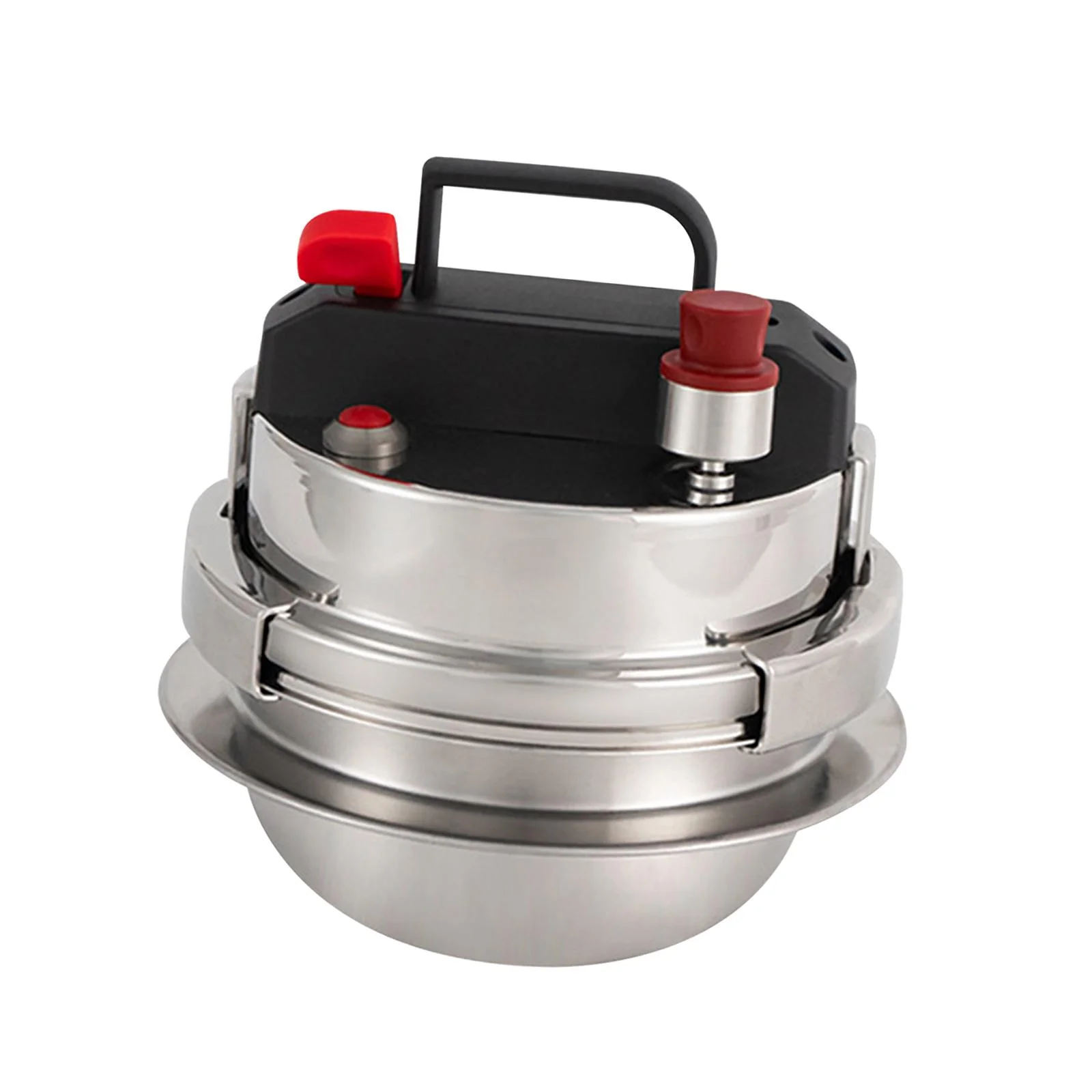 CUTICATE Small Cooking Pot Pressure Canner Multi Cooker Rice Cooker 1.2L for Home, Outdoor Camping, Family, Restaurant