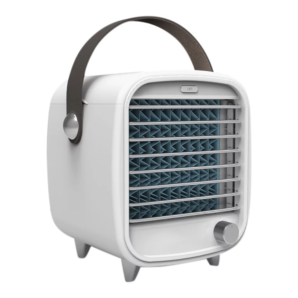 Alvkcefs Small Built-in Portable LED Box Fan Ice USB Desktop Air Conditioner Small Appliances