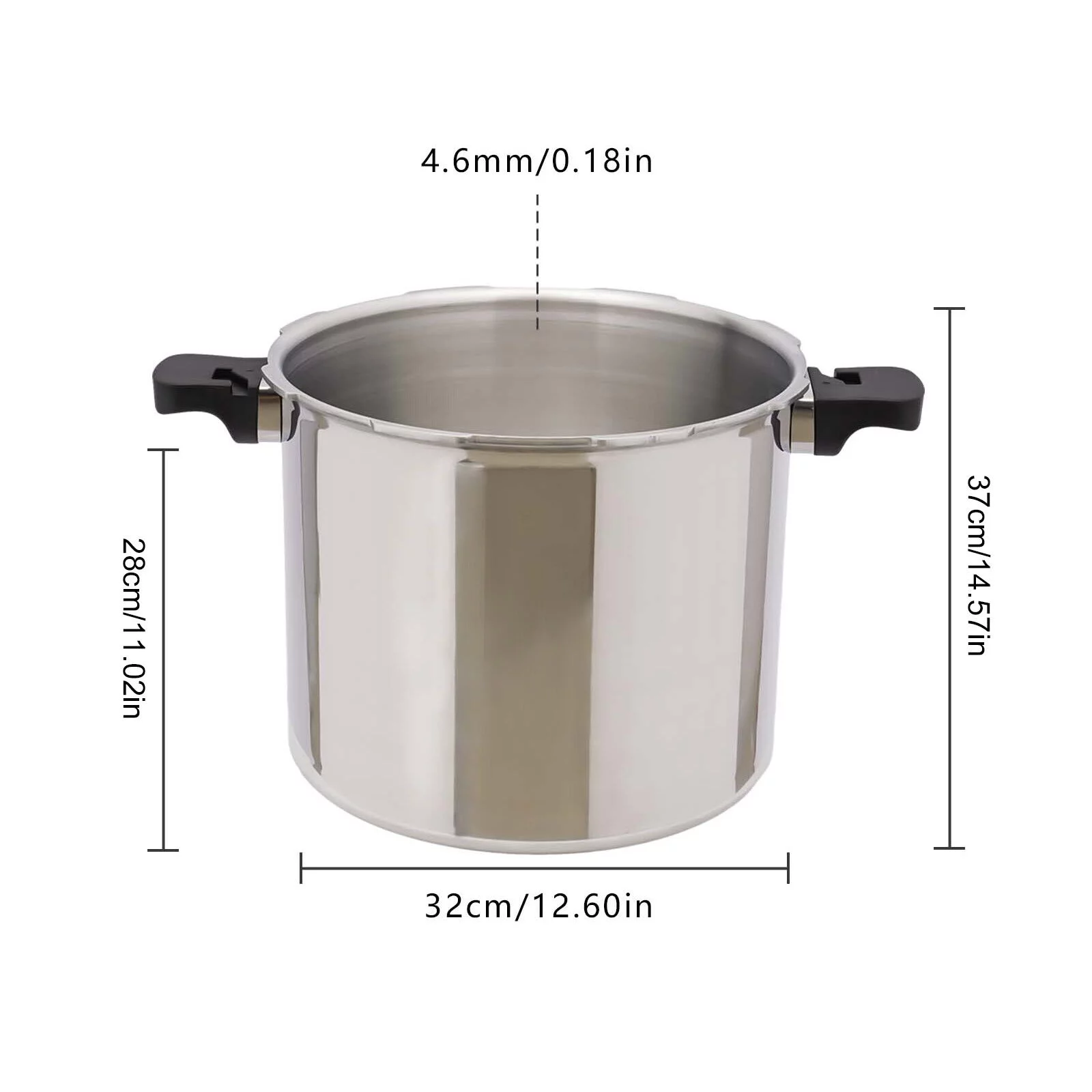 32cm 22L Commercial Kitchen Pressure Cooker Canner High Pressure Cooking Pot