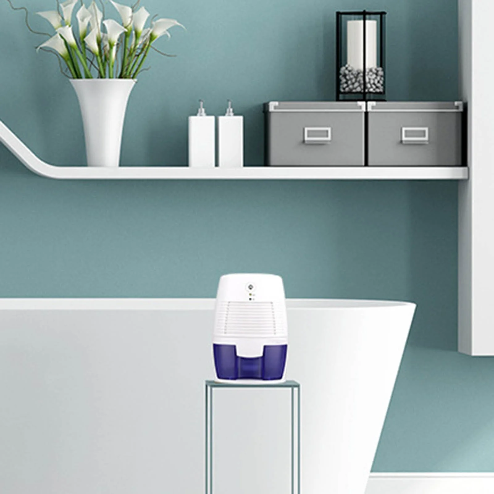 CQININI Mini Home Dehumidifier Dehumidifier 500Ml Water Full Automatic Shutdown Portable White D One Size