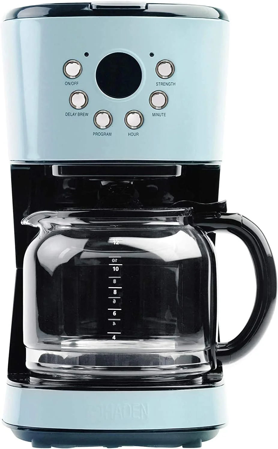 Haden Heritage 12 Cup Programmable Coffee Maker with Toaster, Turquoise