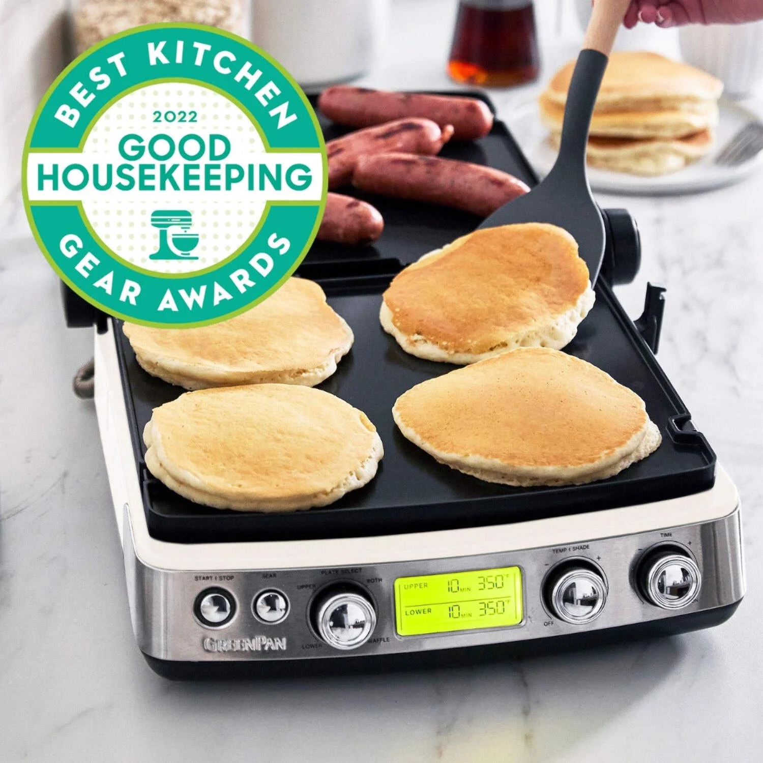 GreenPan Elite Multi Grill, Griddle & Waffle Maker | Cloud Cream