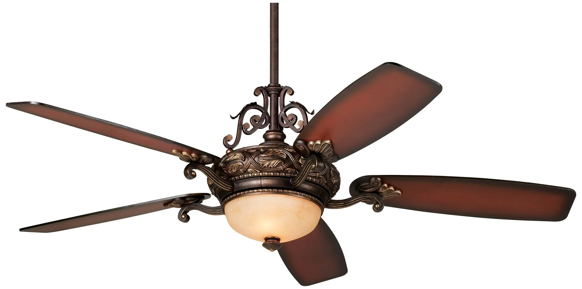 56' Casa Vieja Esperanza Vintage Indoor Ceiling Fan with Dimmable LED Light Remote Bronze Gold Shaded Teak for Living Room Kitchen House Bedroom Home