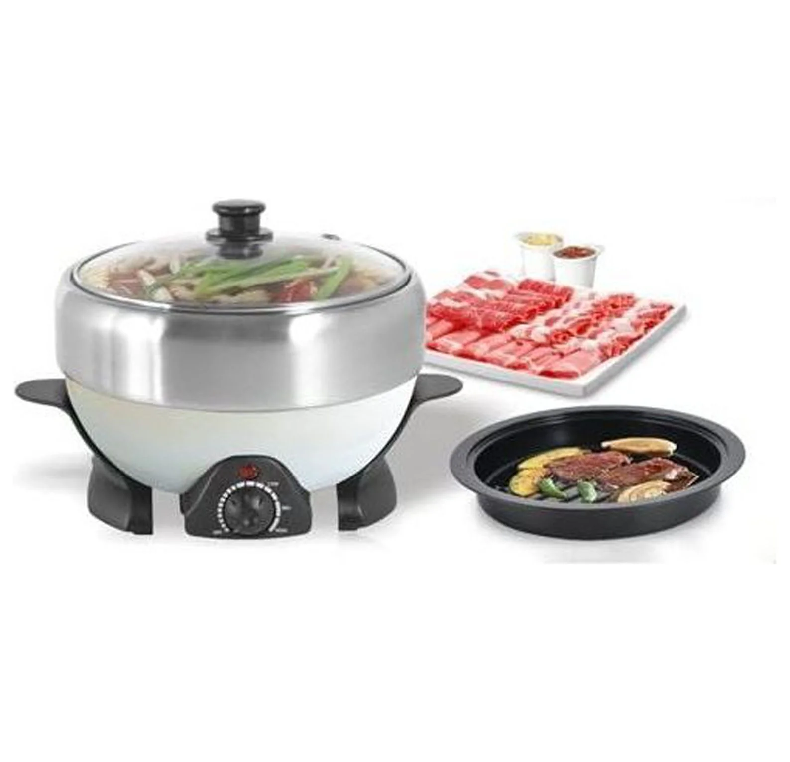 2.0 Qt -202B Electric Shabu Shabu and Grill For Traveling, Party By C&H s