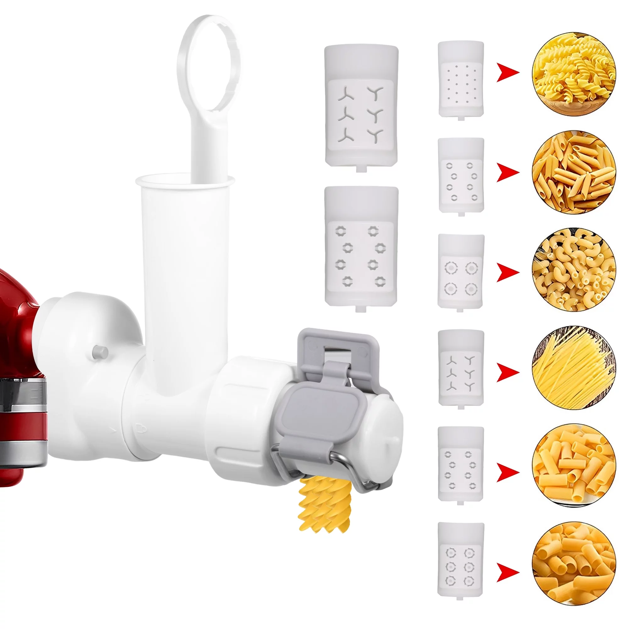 BrowQuartz 6 in 1 Gourmet Pastas Press Stand Mixer Attachment Flower Style Home Noodle Tool Household Accessories Chef Machine