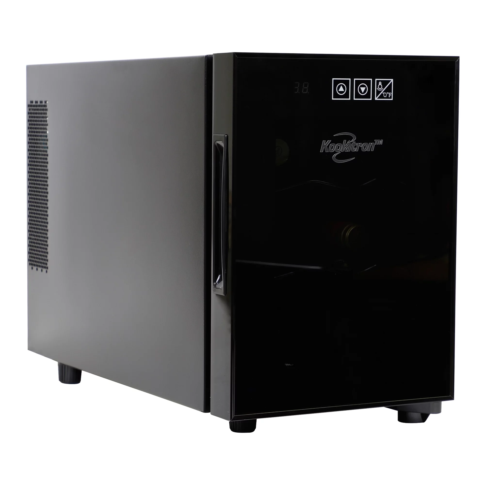 Koolatron 6-Bottle Wine Cooler 0.65 cu. ft. Standard Door Mini Fridge with Wine Rack and Temp. Control