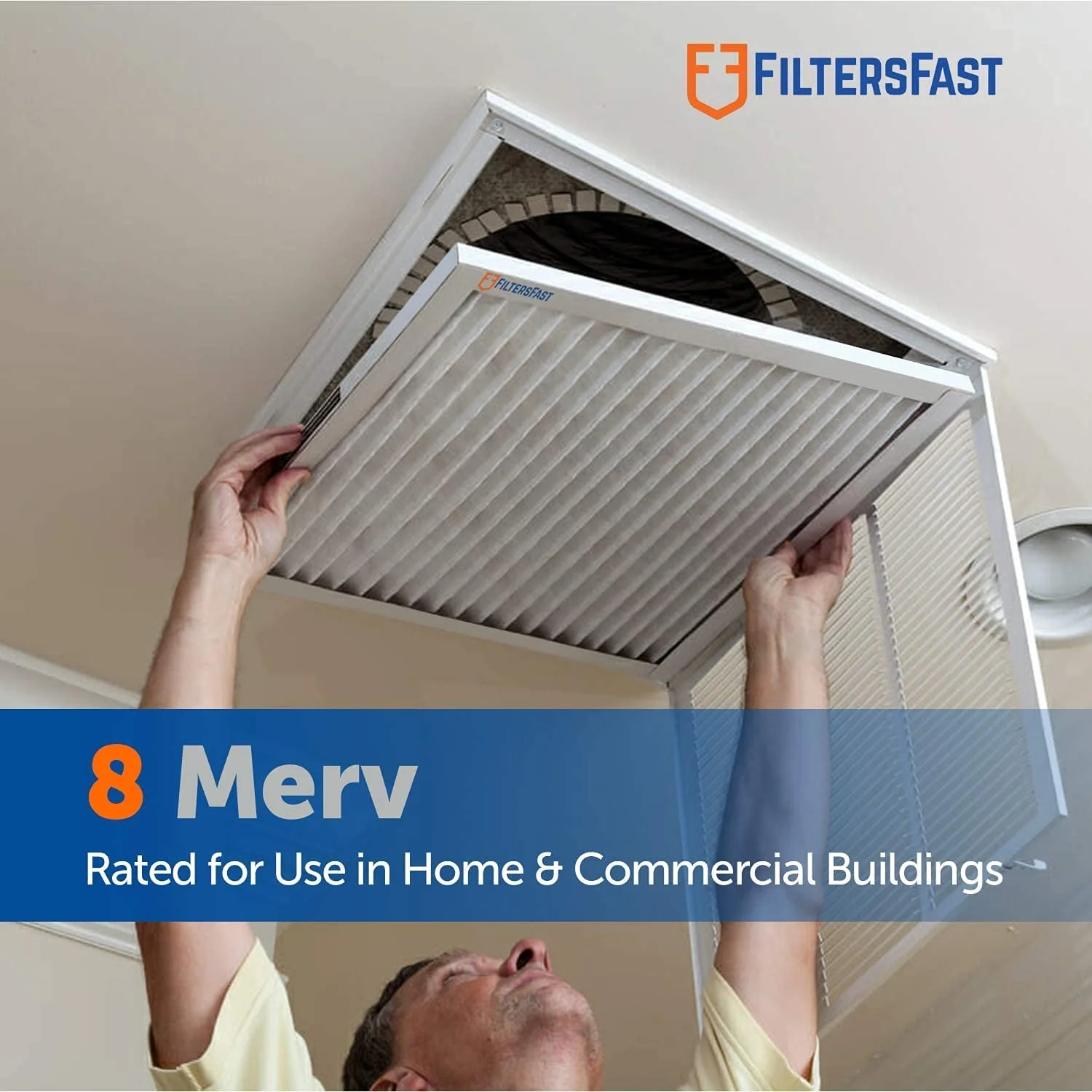Filters Fast 17.5x21x1 AC Furnace Pleated Air Filter MERV 8, 6 Pack