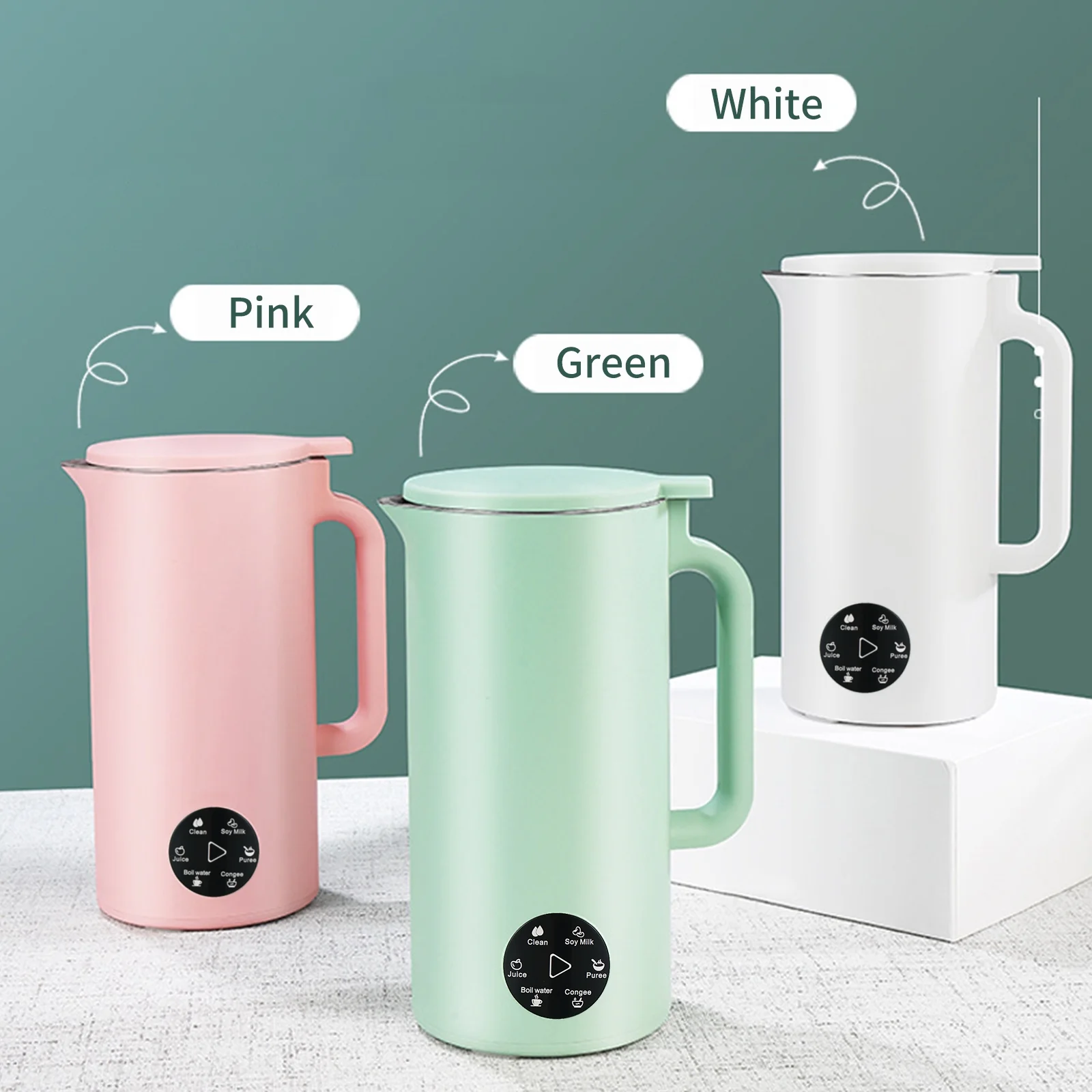 350mL Multifunctional Soy Milk Maker and Juicer - Stainless Steel Multi Cooker Mixer for Rice, Cereal, Boiling Water, and Baby Food