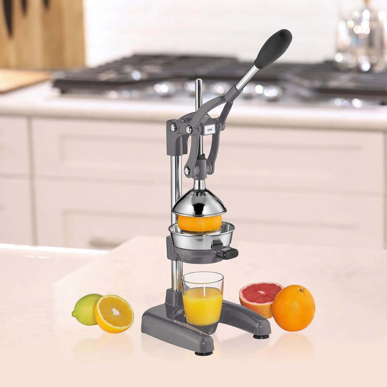 Cilio by Frieling 'Amalfi' citrus press, Cool Gray