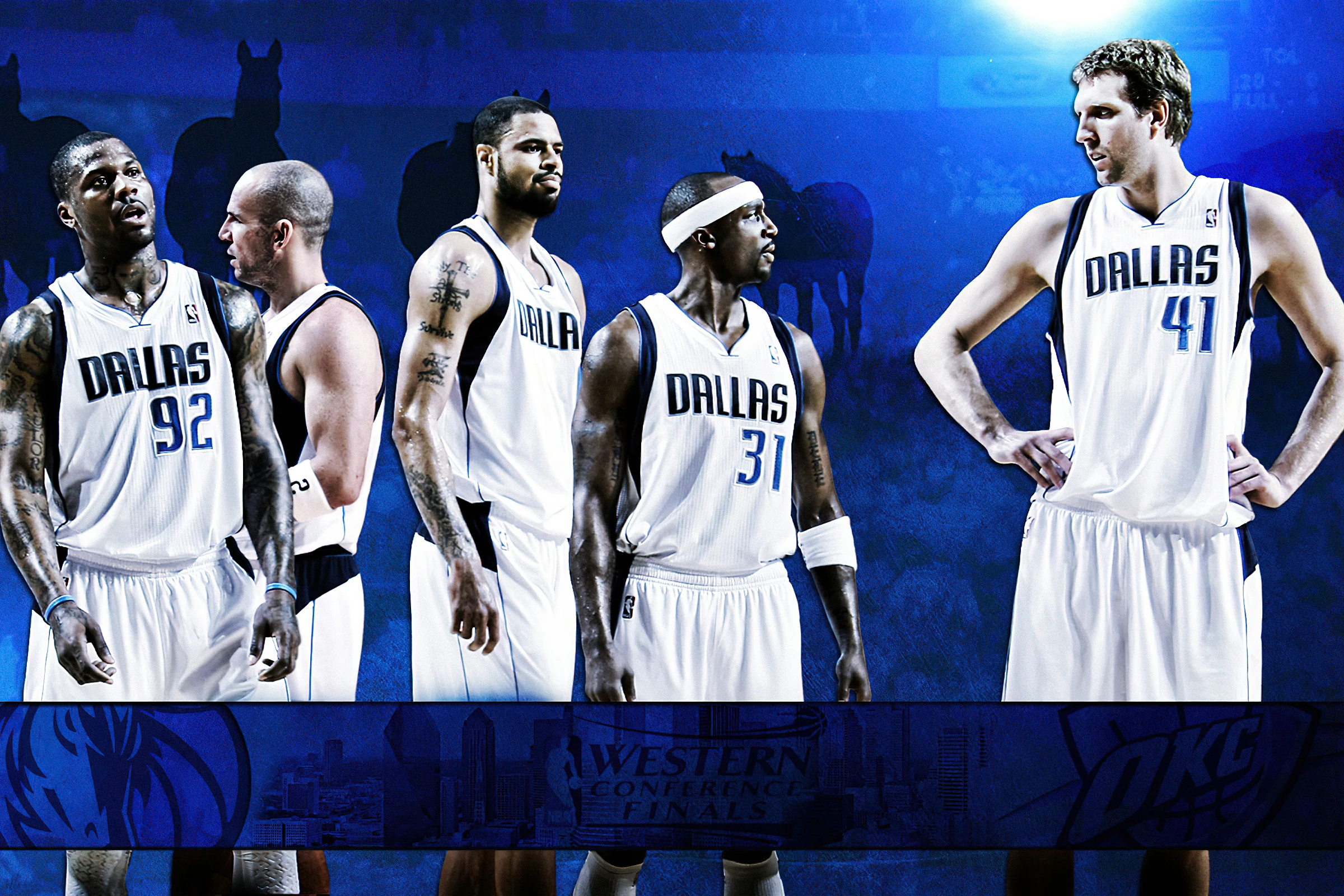 Dallas Mavericks' 2011 Championship Roster: Nowitzki, Kidd, Chandler, Terry - MinePosters