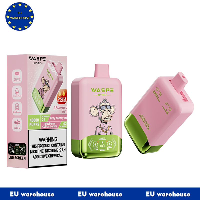 EU warehouse WASPE Double Flavor 40000 Puffs Disposable Vape
