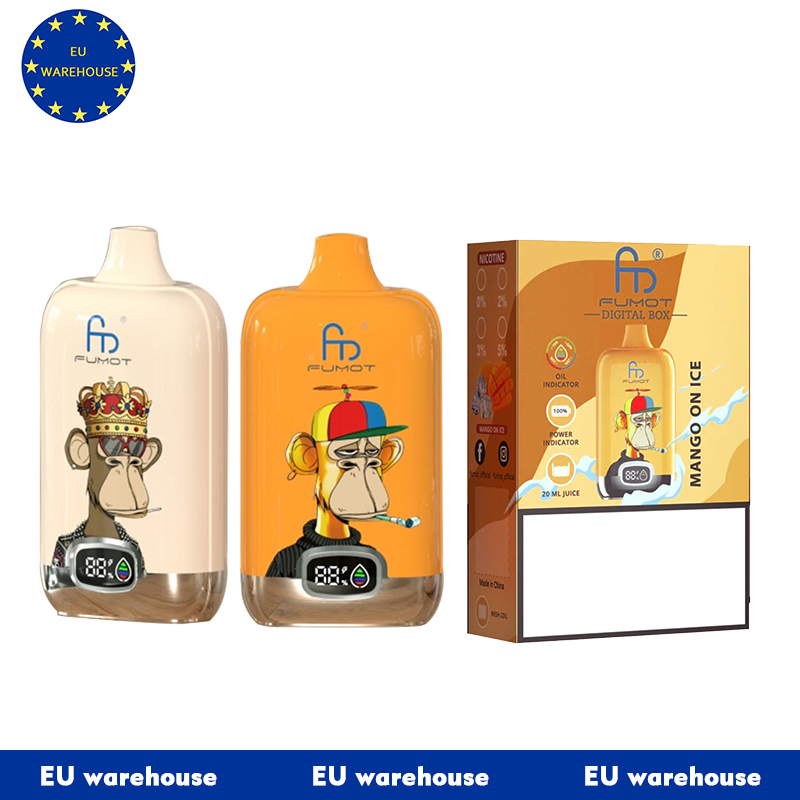 EU warehouse Fumot RandM Digital Box Vape 12000 puff 12k Disposable Vape