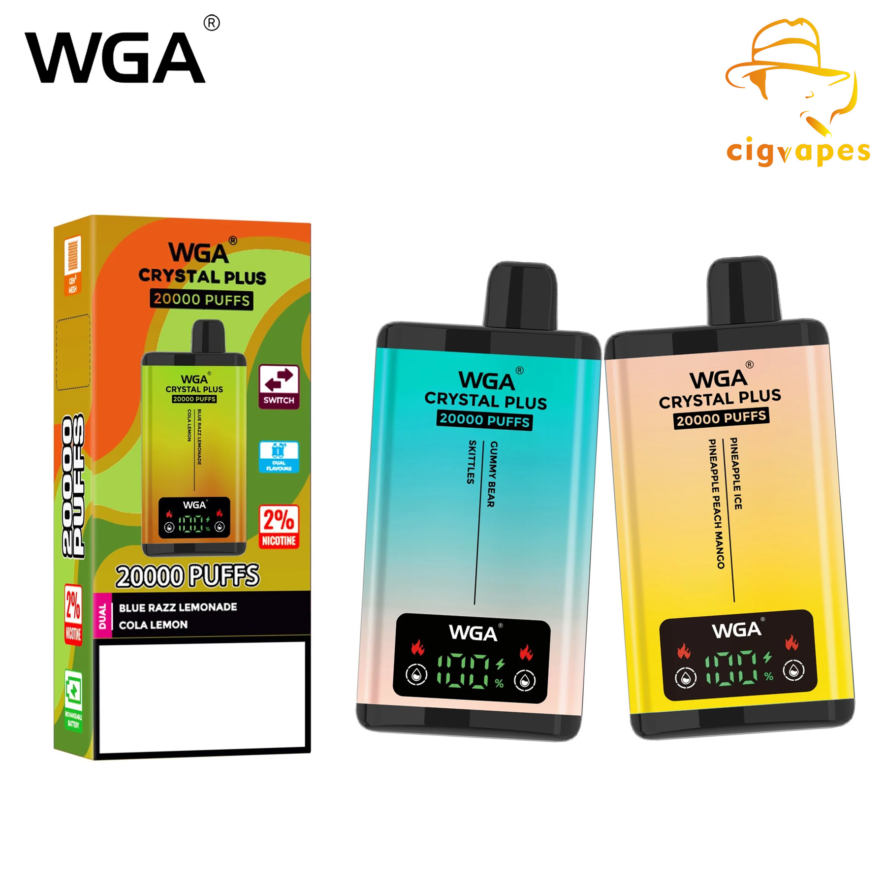 WGA CRYSTAL PLUS SMART 20000 Disposable Vape