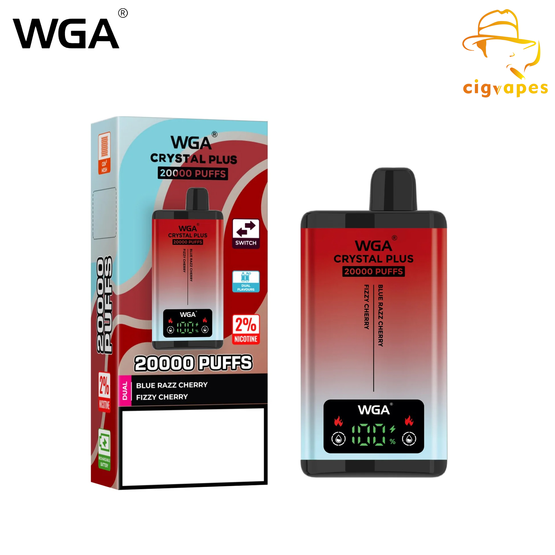 WGA CRYSTAL PLUS SMART 20000 Disposable Vape