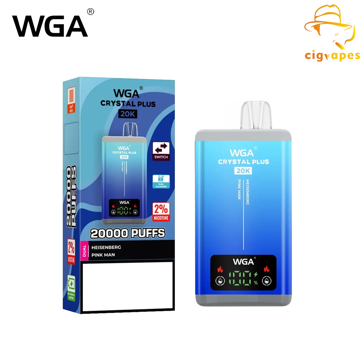 WGA CRYSTAL PLUS SMART 20000 Disposable Vape