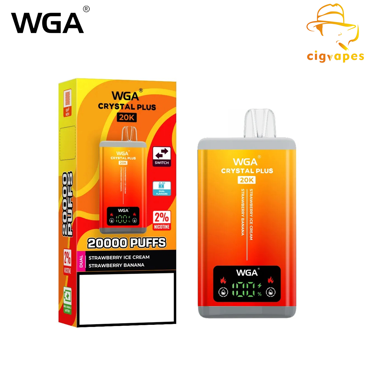 WGA CRYSTAL PLUS SMART 20000 Disposable Vape