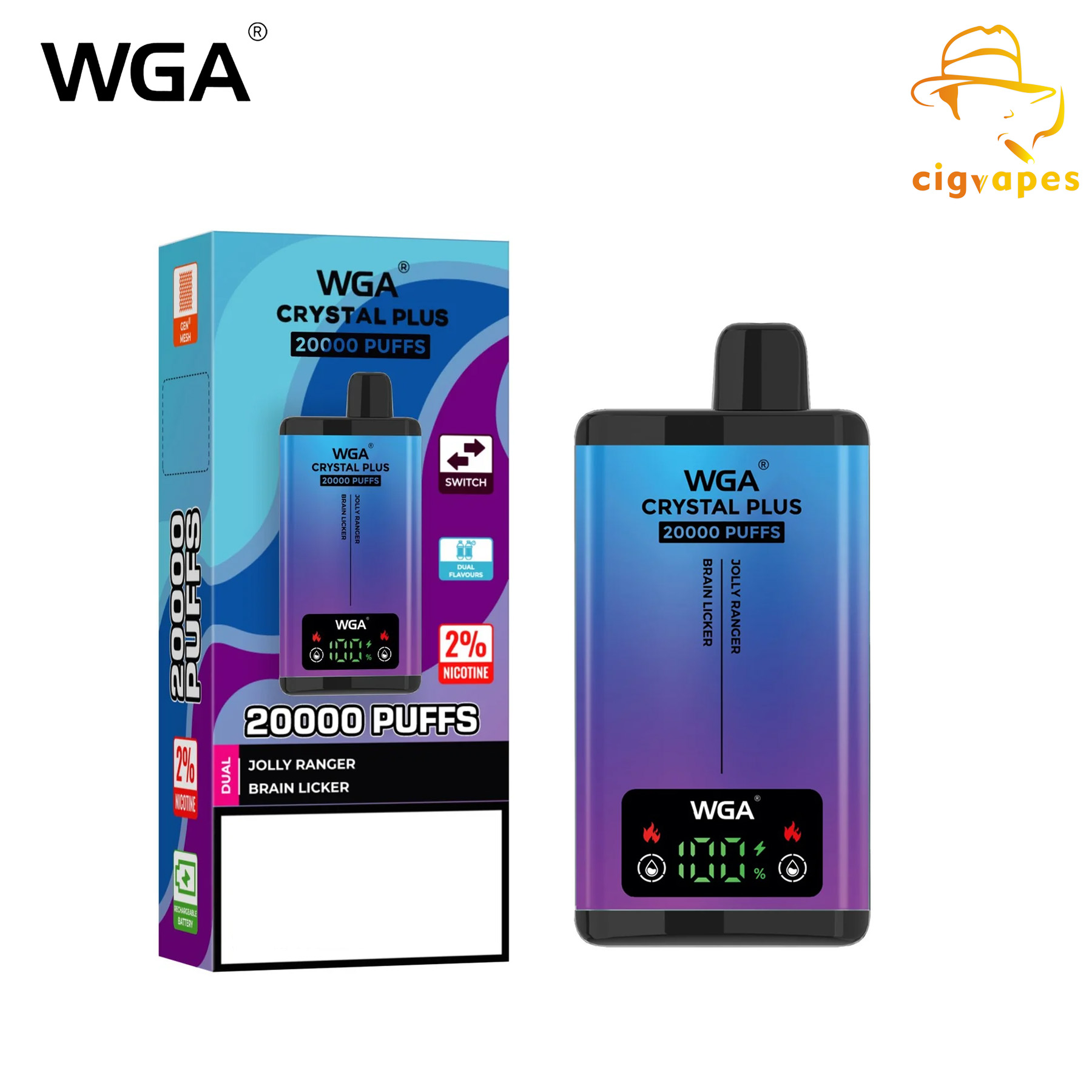 WGA CRYSTAL PLUS SMART 20000 Disposable Vape