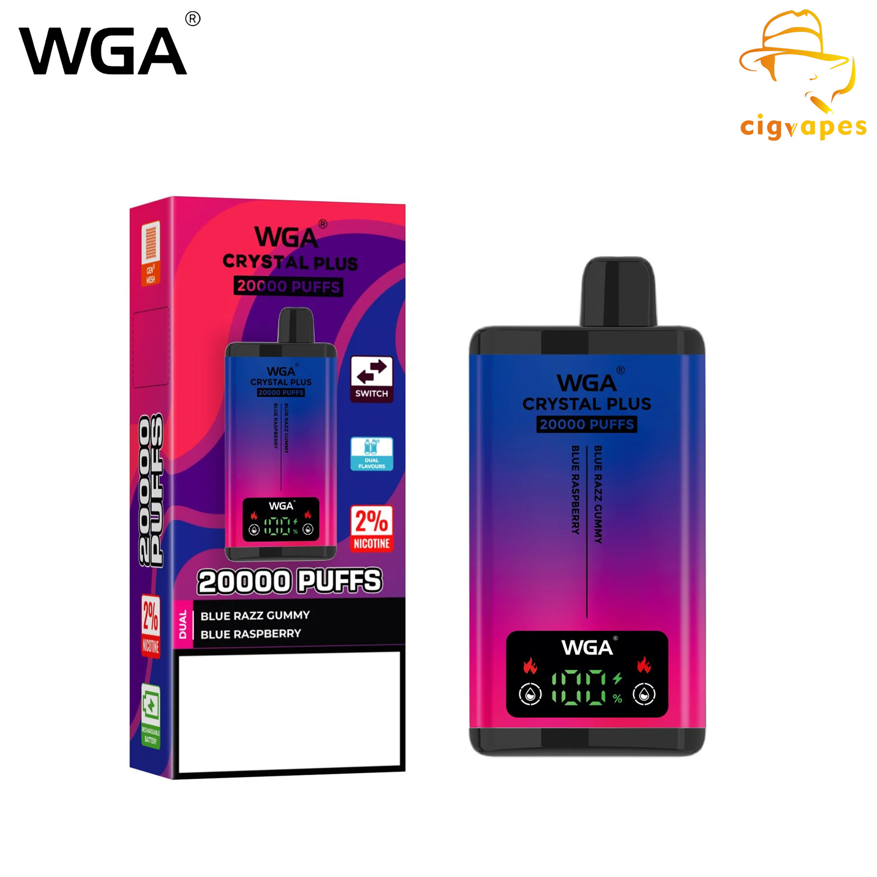 WGA CRYSTAL PLUS SMART 20000 Disposable Vape