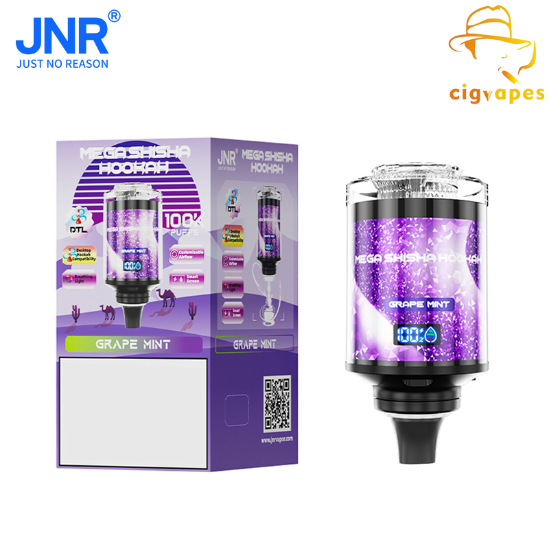 JNR Mega Shisha Hookah 100000 Puff 100k Disposable Vape
