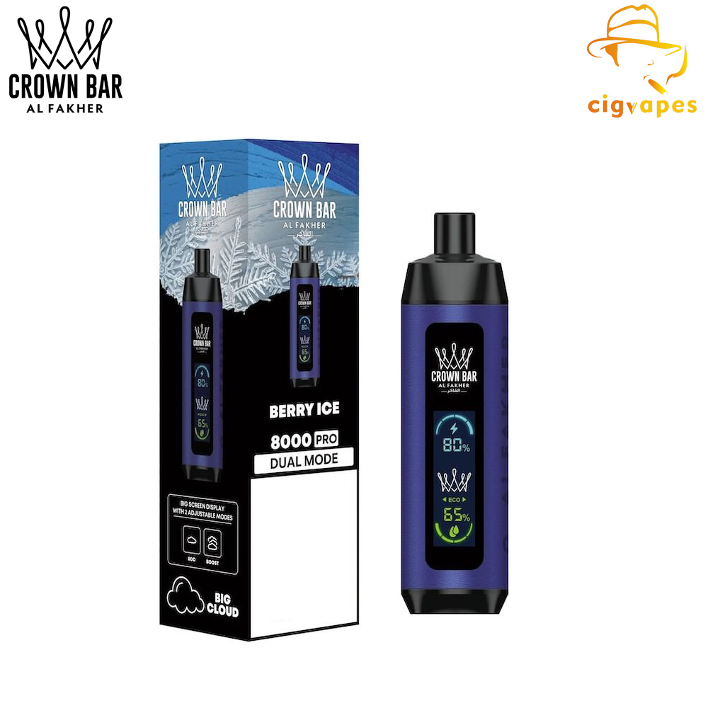 Al Fakher Crown Bar Crystal 8000 Pro Puffs Disposable Vape