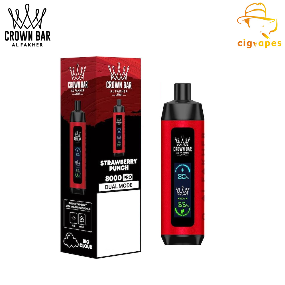 Al Fakher Crown Bar Crystal 8000 Pro Puffs Disposable Vape