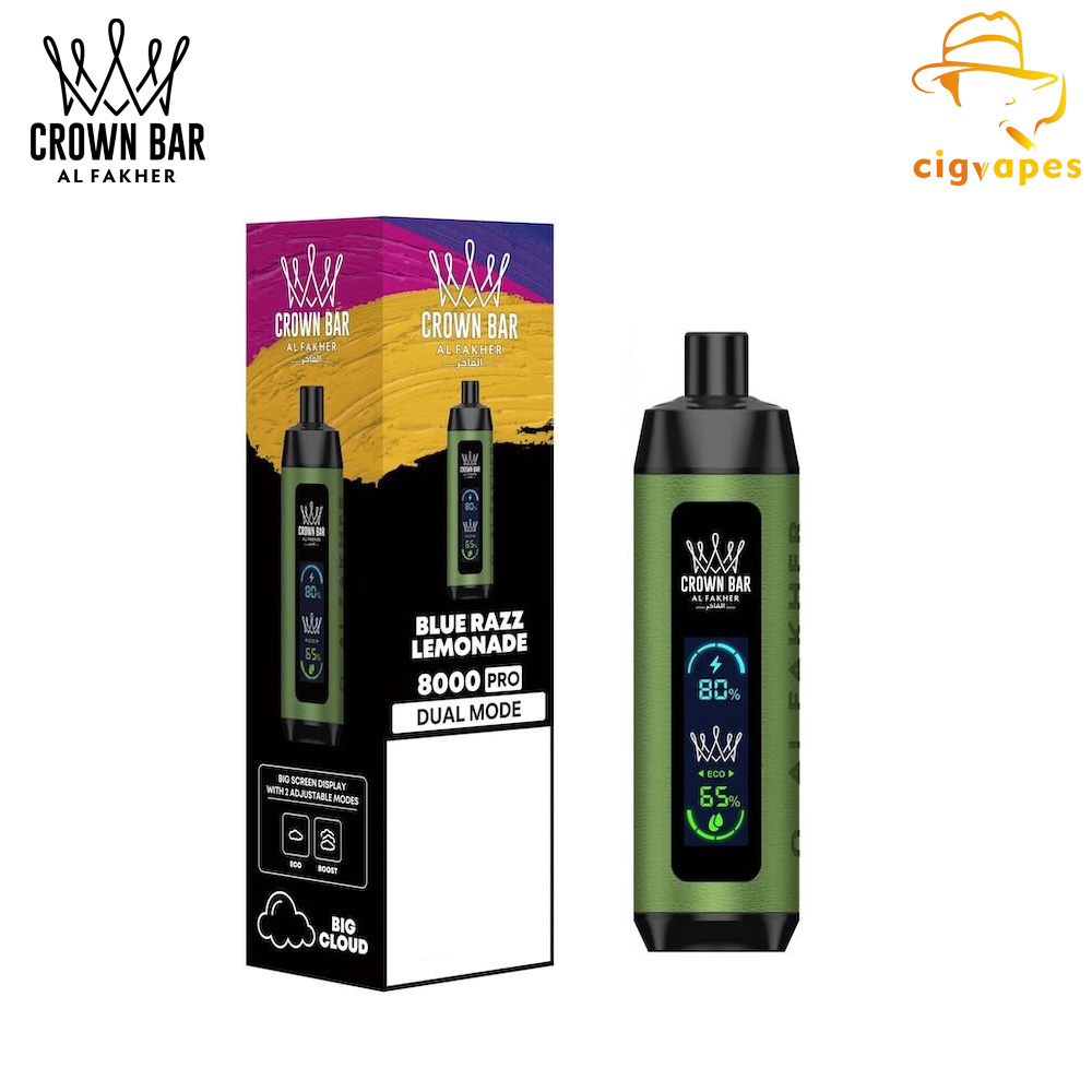 Al Fakher Crown Bar Crystal 8000 Pro Puffs Disposable Vape