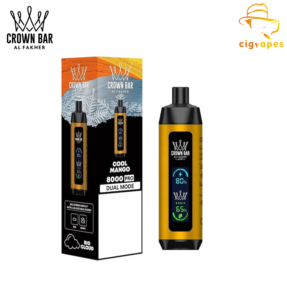 Al Fakher Crown Bar Crystal 8000 Pro Puffs Disposable Vape