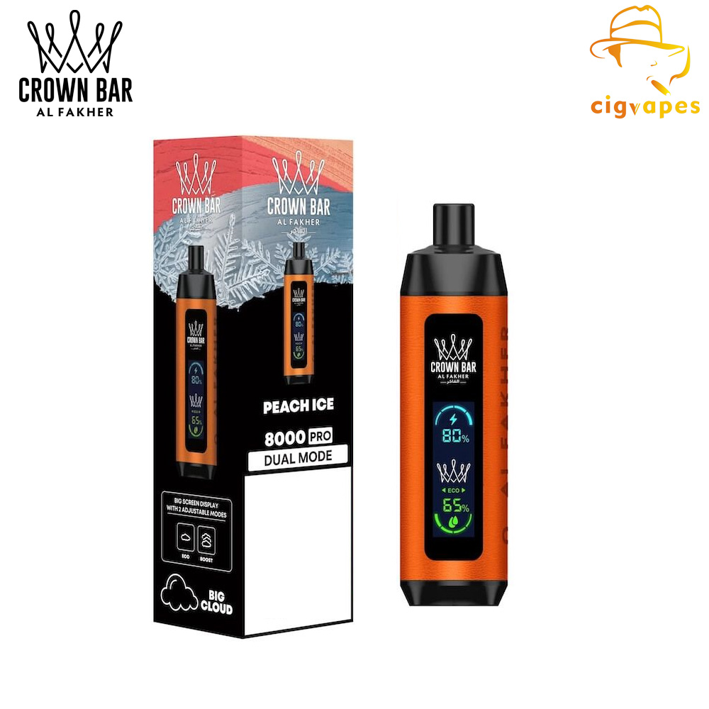 Al Fakher Crown Bar Crystal 8000 Pro Puffs Disposable Vape