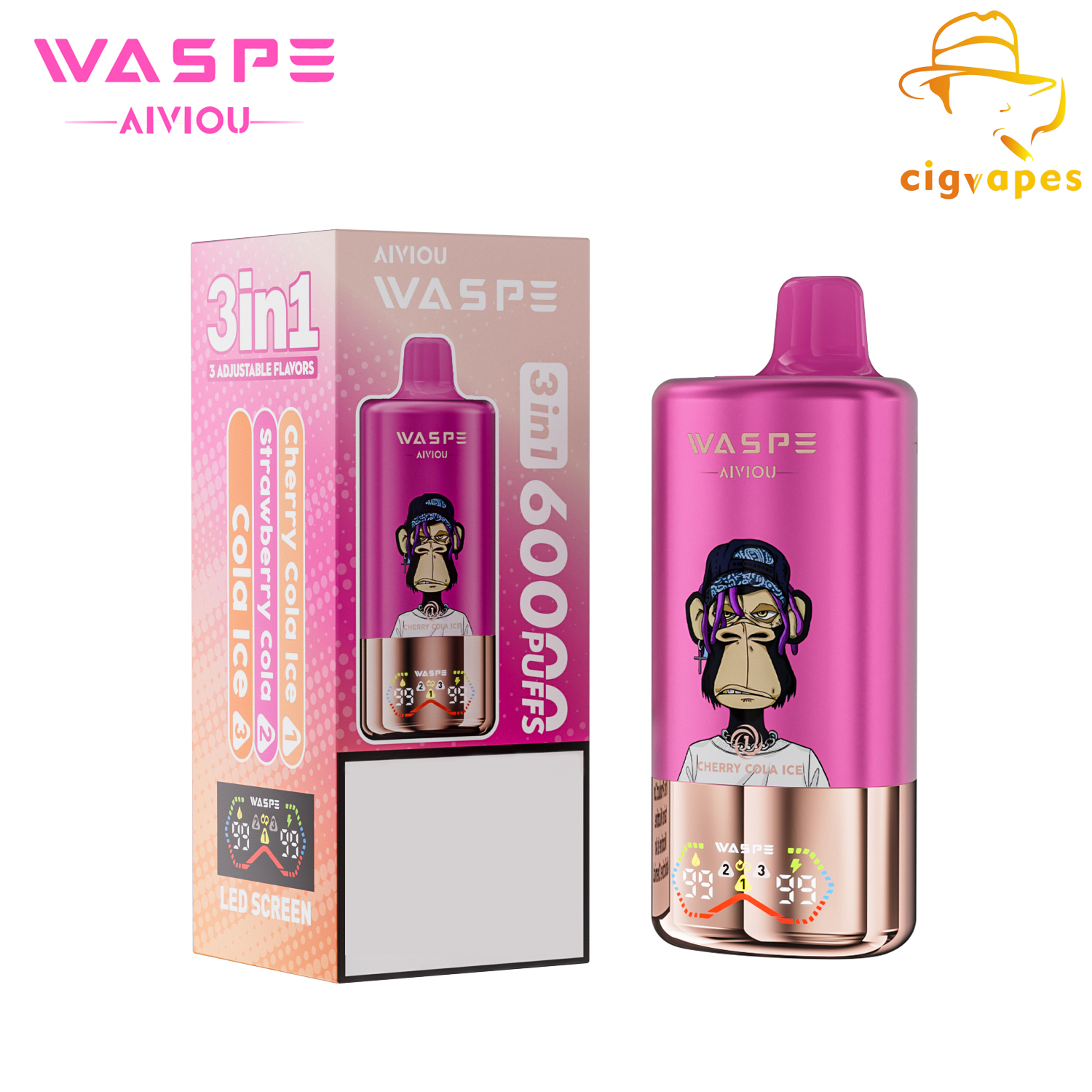 WASPE 3 in 1 60000 PUFFS Triple options Disposable Vape
