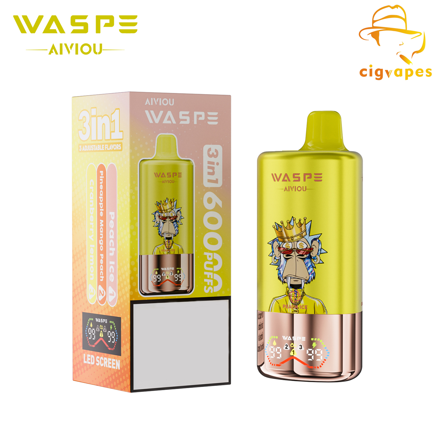 WASPE 3 in 1 60000 PUFFS Triple options Disposable Vape
