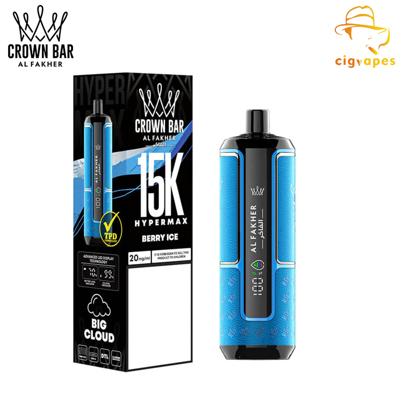 Al Fakher Crown Bar Hyper Max 15000 Puffs Disposable Vape