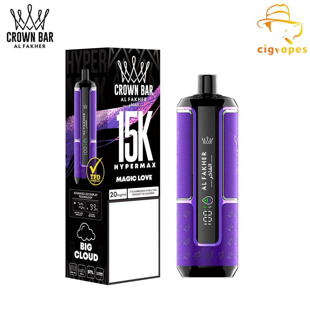 Al Fakher Crown Bar Hyper Max 15000 Puffs Disposable Vape