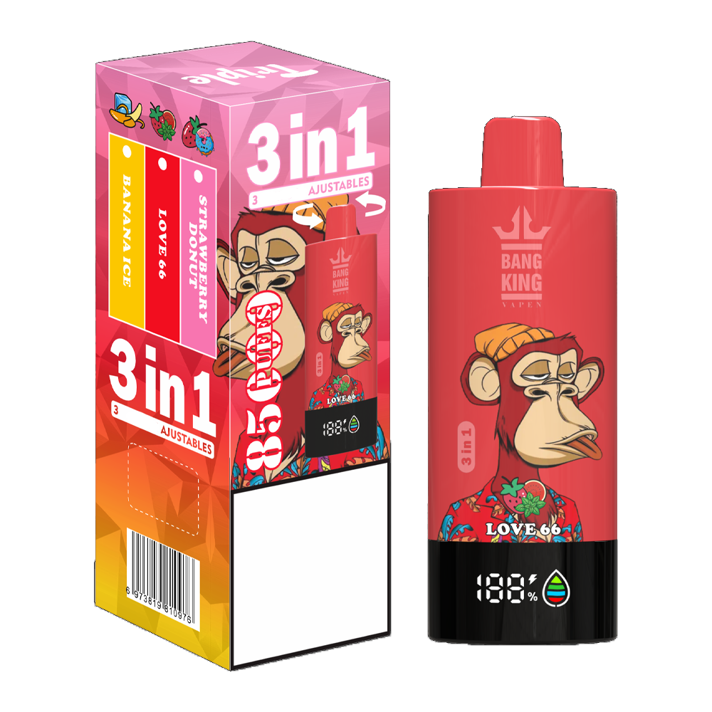 Bang King 85000 Puffs 85k 3 in 1 Options Newest Original Rechargeable LCD Display Disposable Vape Great One Vapes