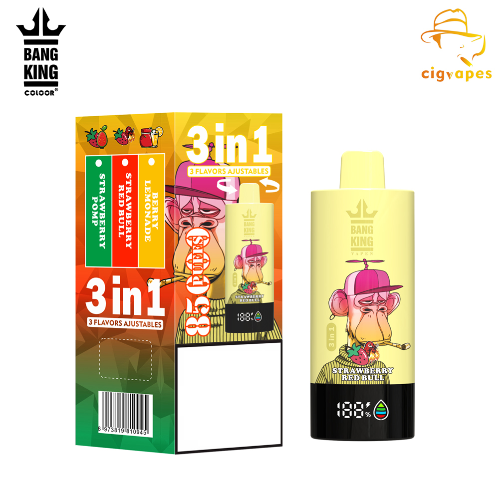 Bang King 85000 Puffs 85k 3 in 1 Options Newest Original Rechargeable LCD Display Disposable Vape Great One BangKing Vapes