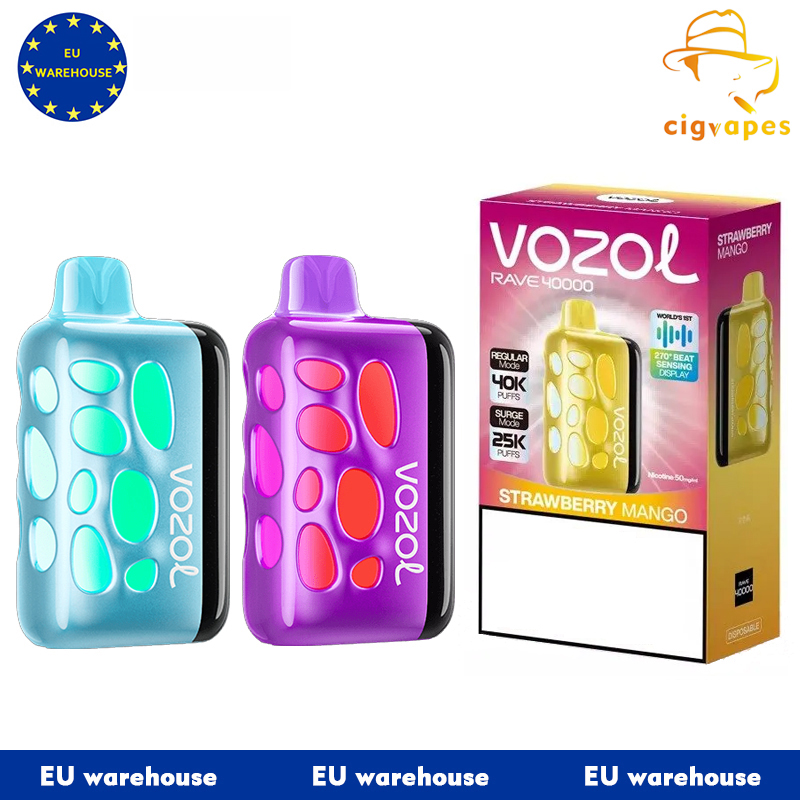 EU warehouse Vozol Rave 40000 Puffs 40k Sensing Display Disposable Vape