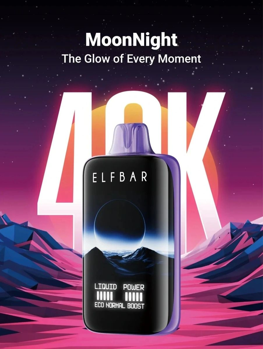 EU Warehouse Elfbar Moon Night 40000 Puffs 40k Disposable Vape