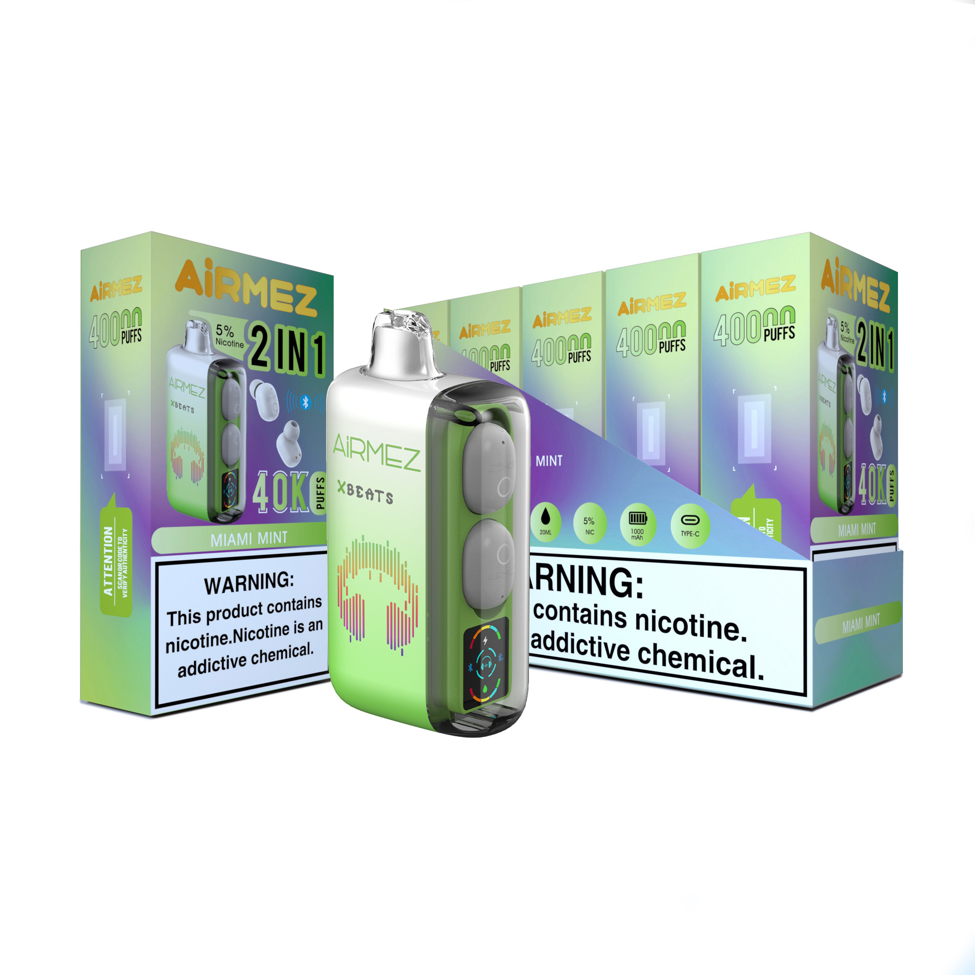 Airme Xbeats 40k 2 in 1 Disposable Vape 40000 Puff Earphone
