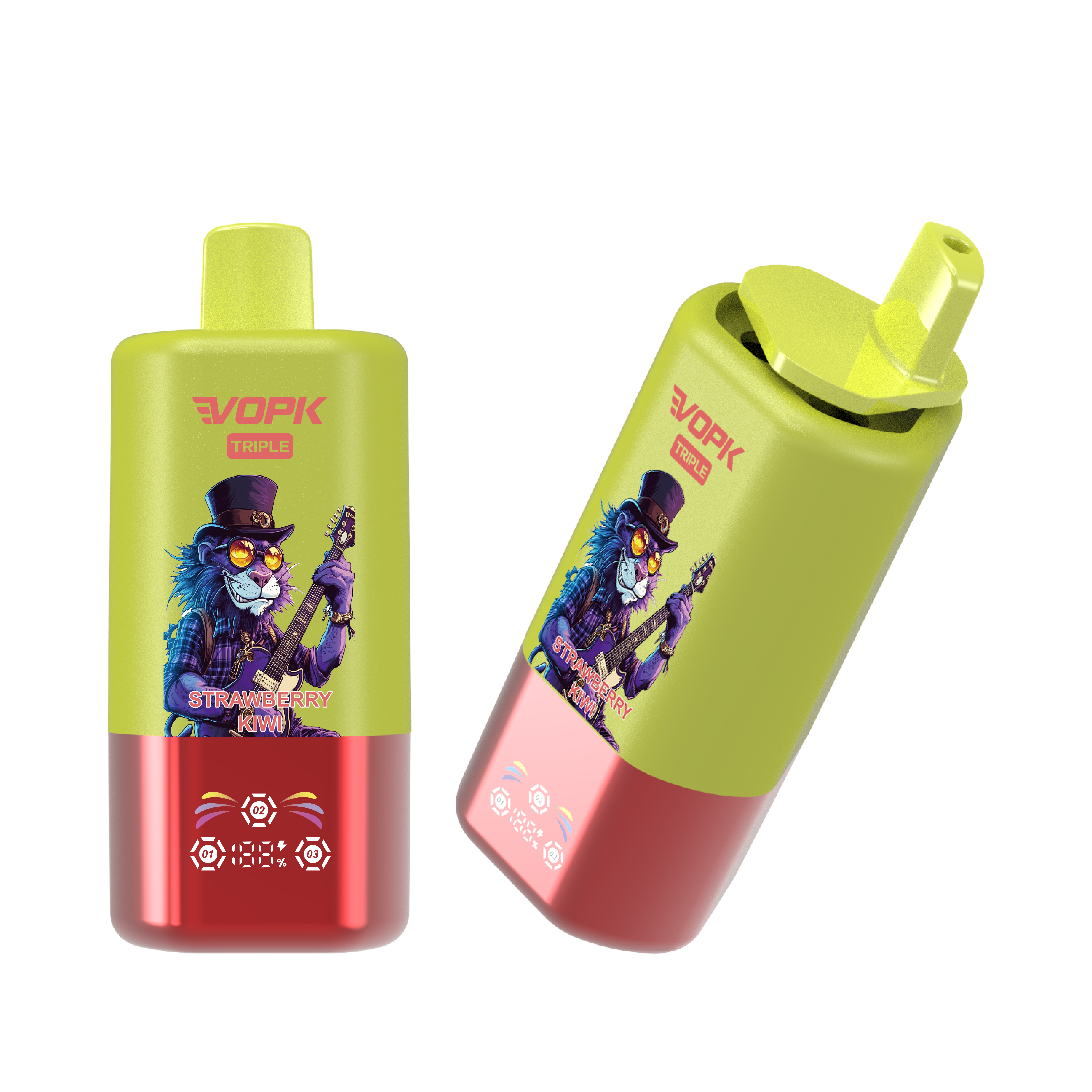 Vopk Triple 60K 60000 Puffs Disposable Vape 3-in-1 Options with LED Screen