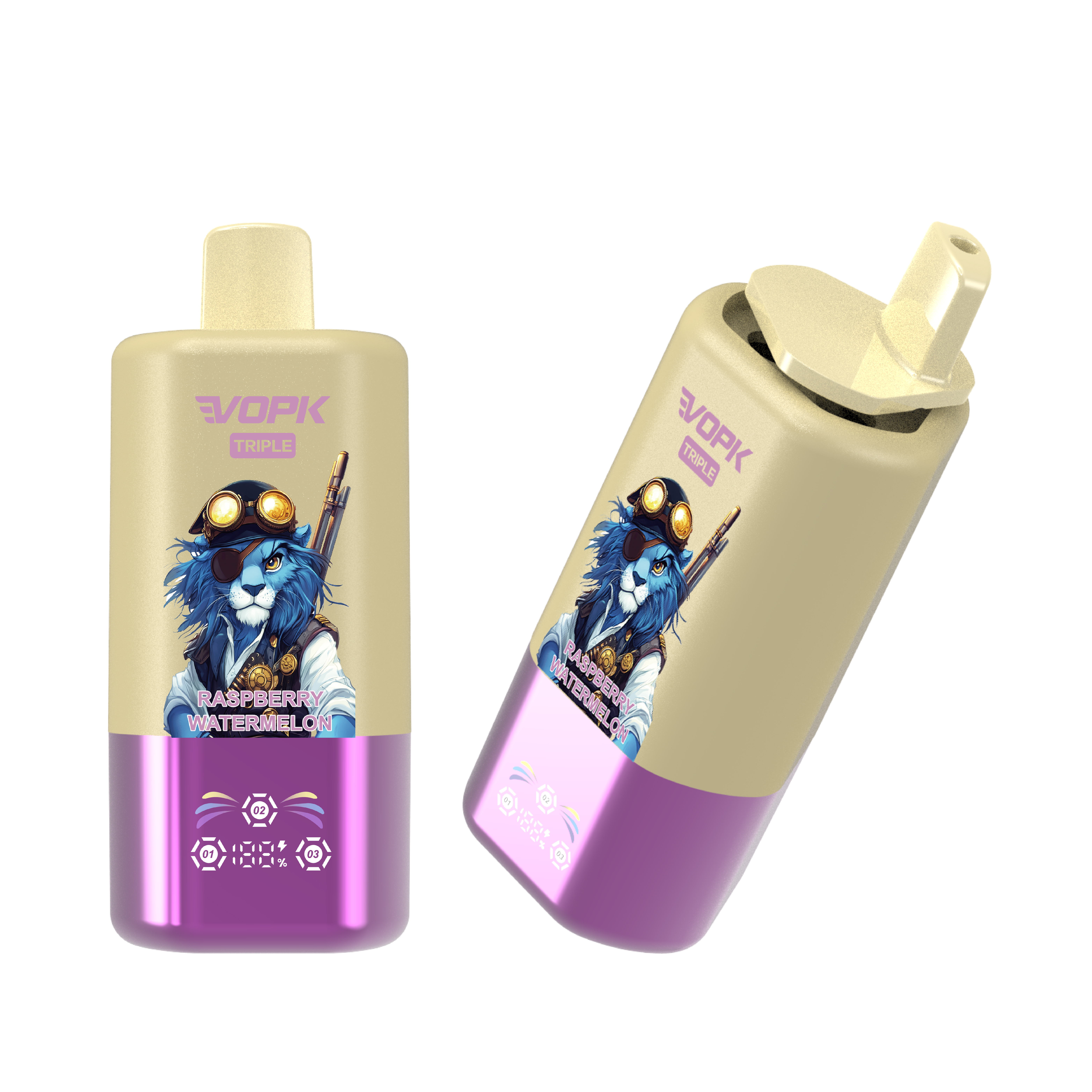 Vopk Triple 60K 60000 Puffs Disposable Vape 3-in-1 Options with LED Screen