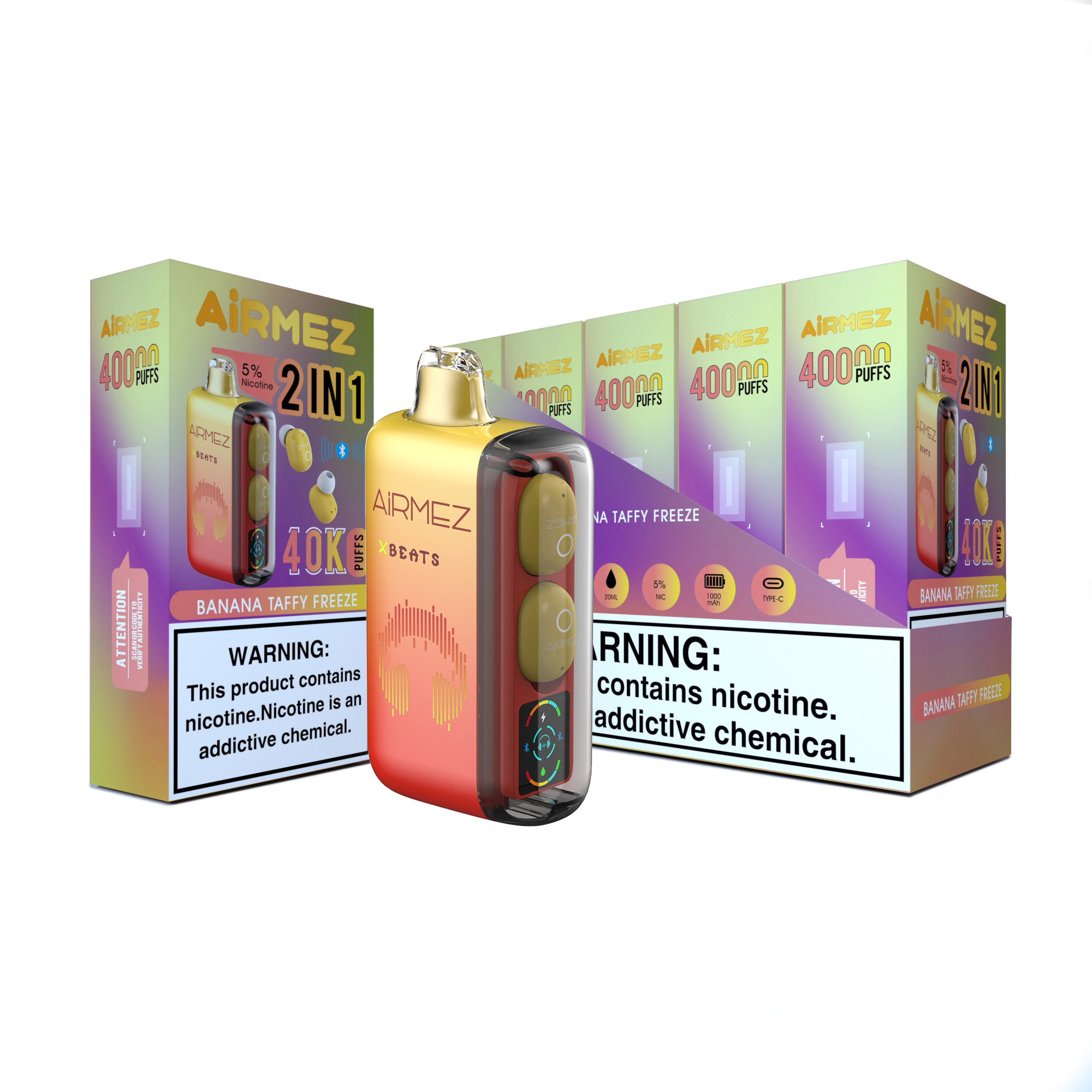 Airme Xbeats 40k 2 in 1 Disposable Vape 40000 Puff Earphone