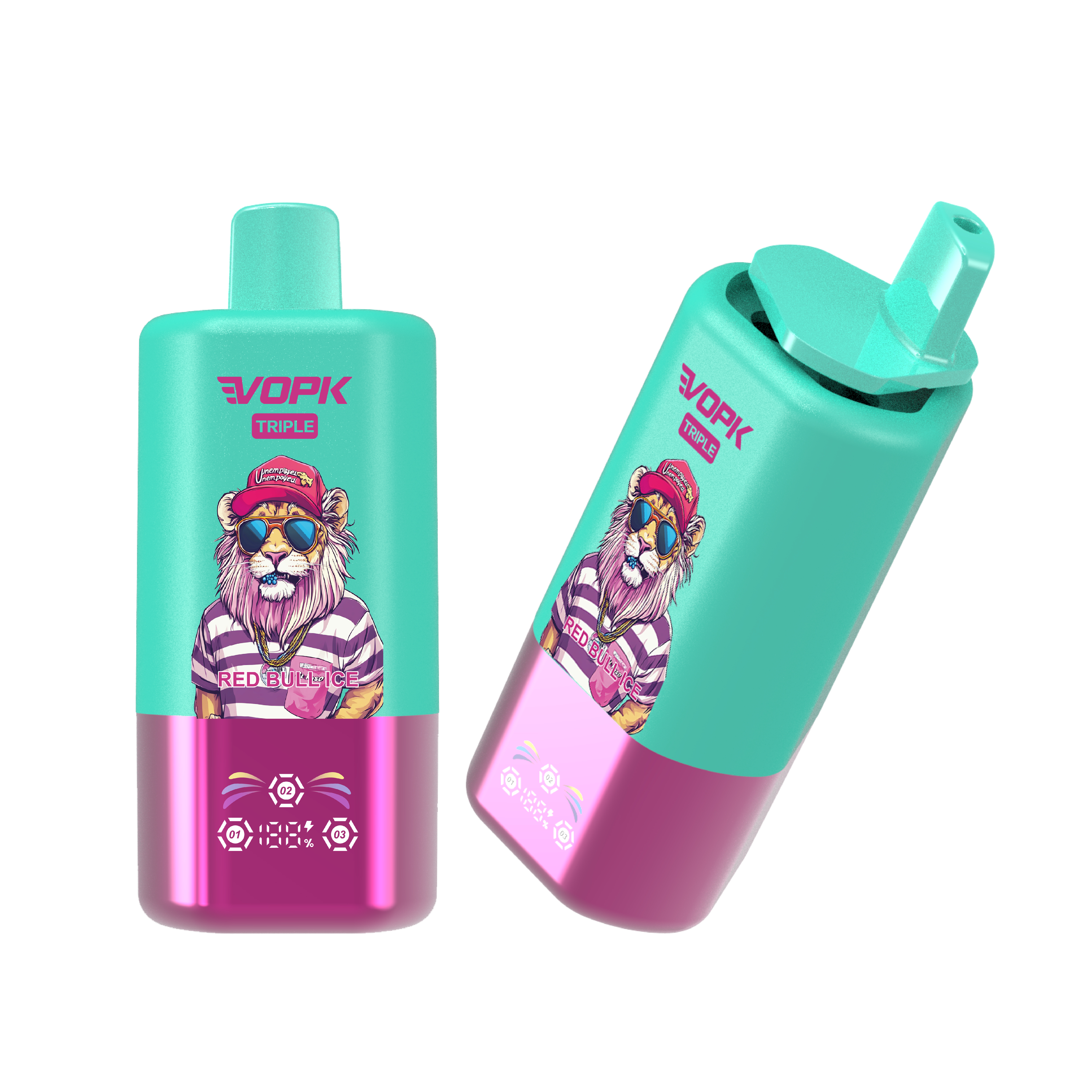 Vopk Triple 60K 60000 Puffs Disposable Vape 3-in-1 Options with LED Screen