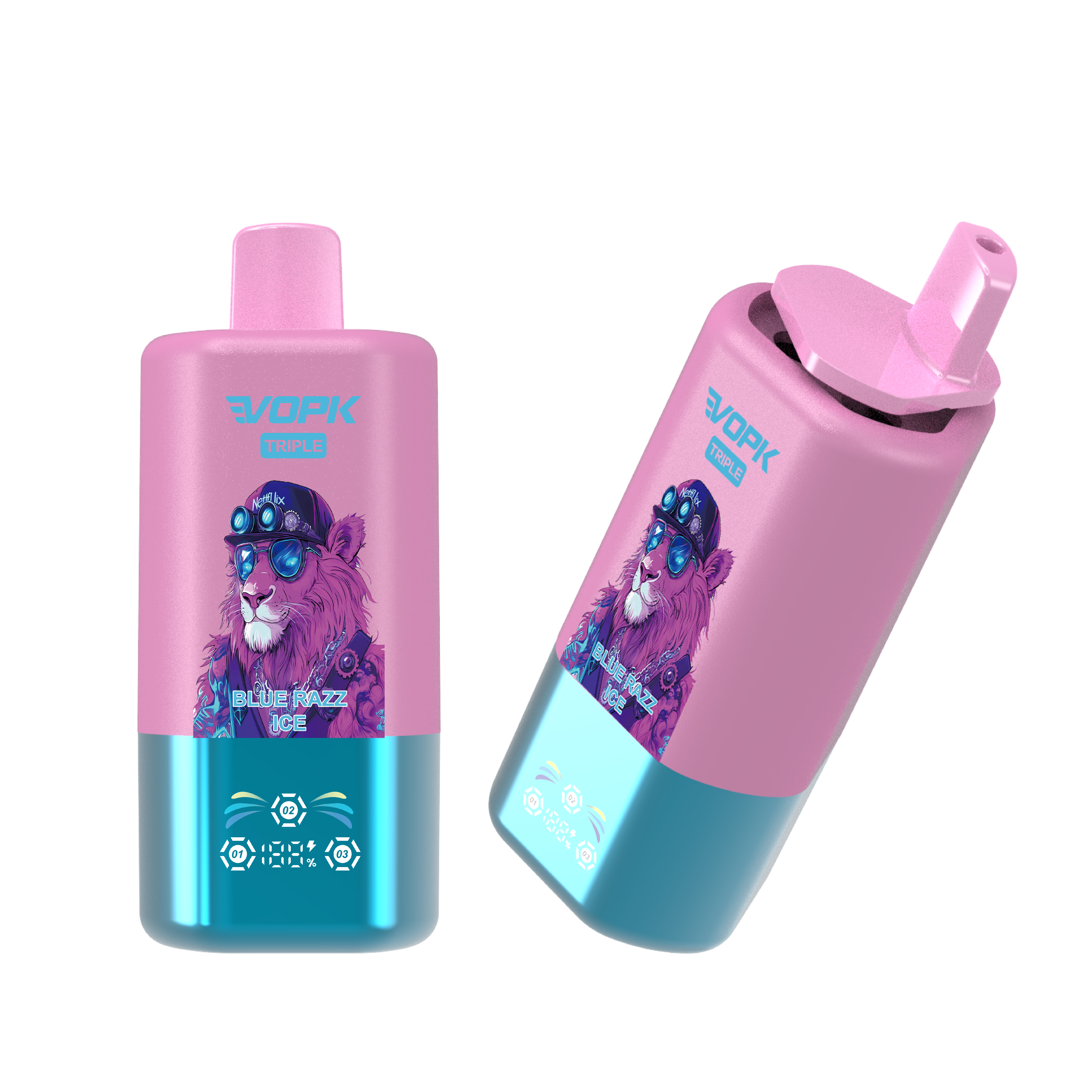 Vopk Triple 60K 60000 Puffs Disposable Vape 3-in-1 Options with LED Screen