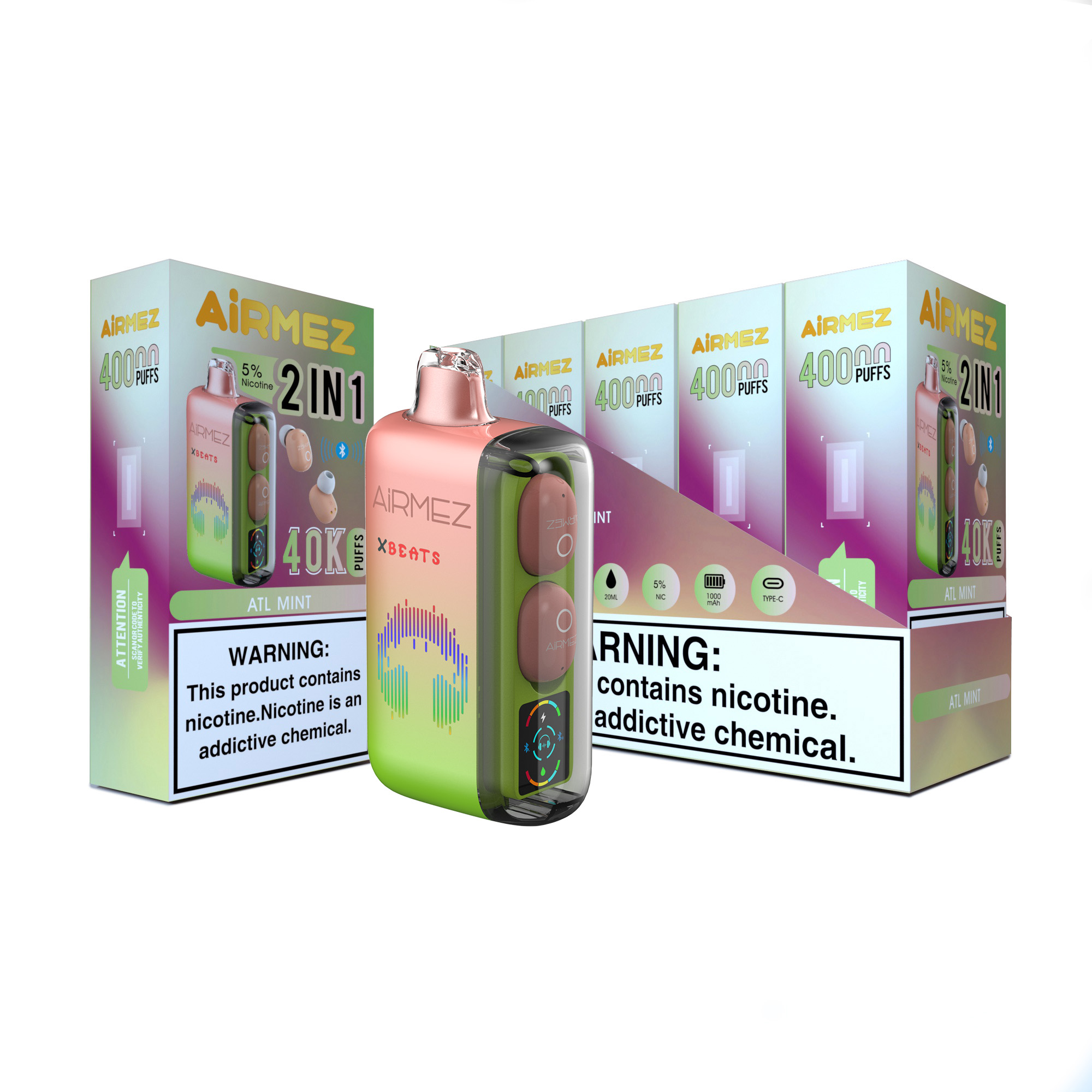 Airme Xbeats 40k 2 in 1 Disposable Vape 40000 Puff Earphone