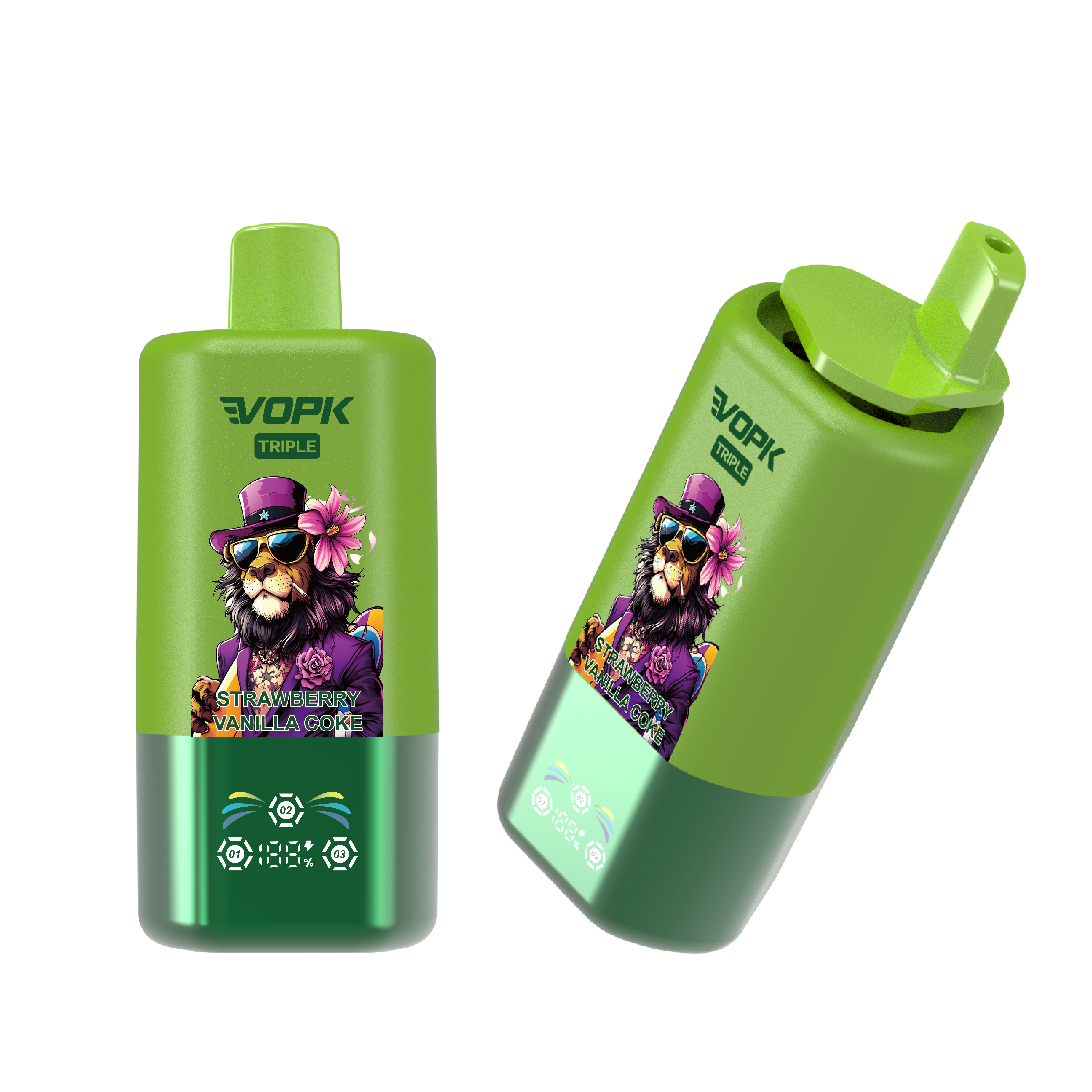 Vopk Triple 60K 60000 Puffs Disposable Vape 3-in-1 Options with LED Screen