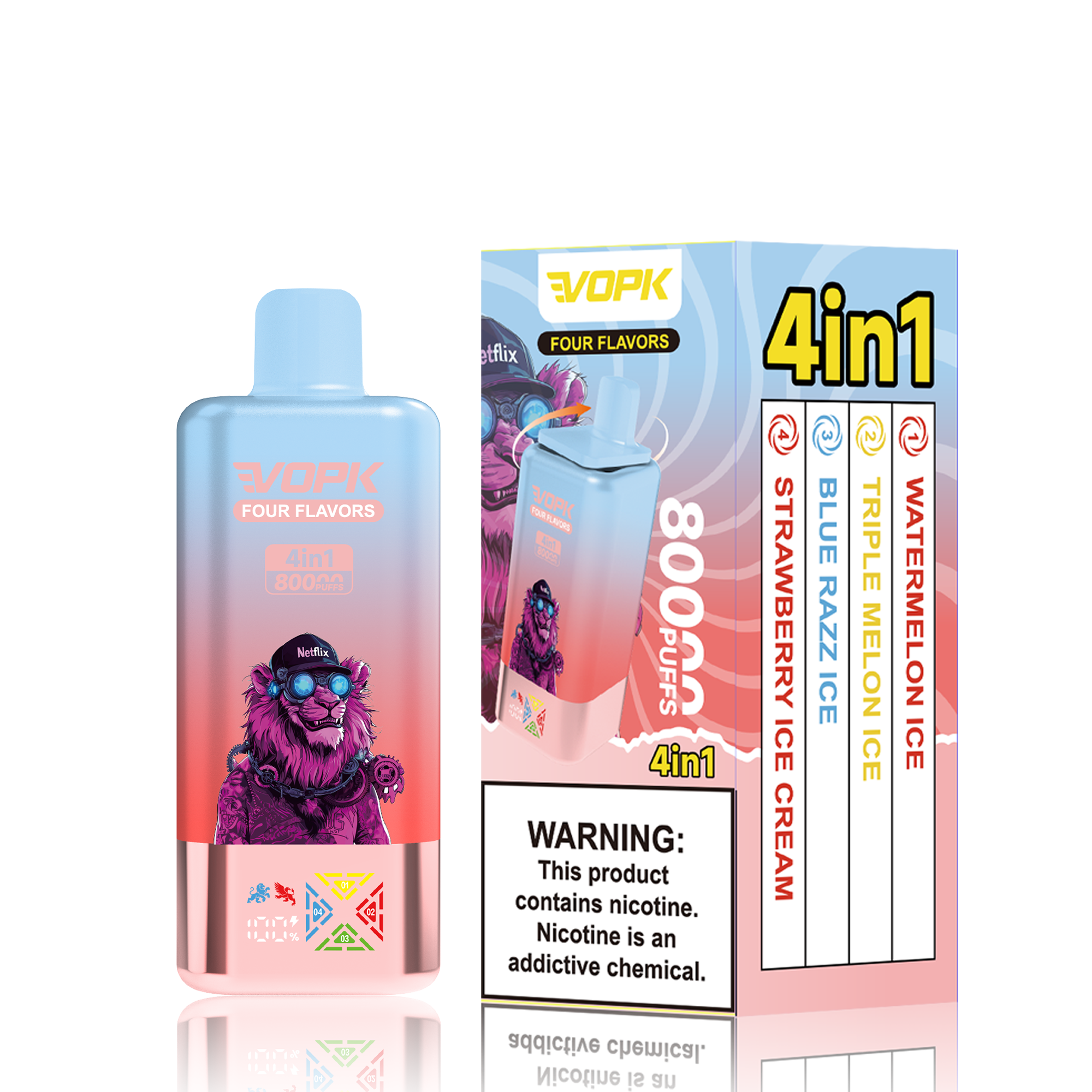 Vopk Four Flavors 80000 Puffs 80k Disposable Vape 4 In 1 Options