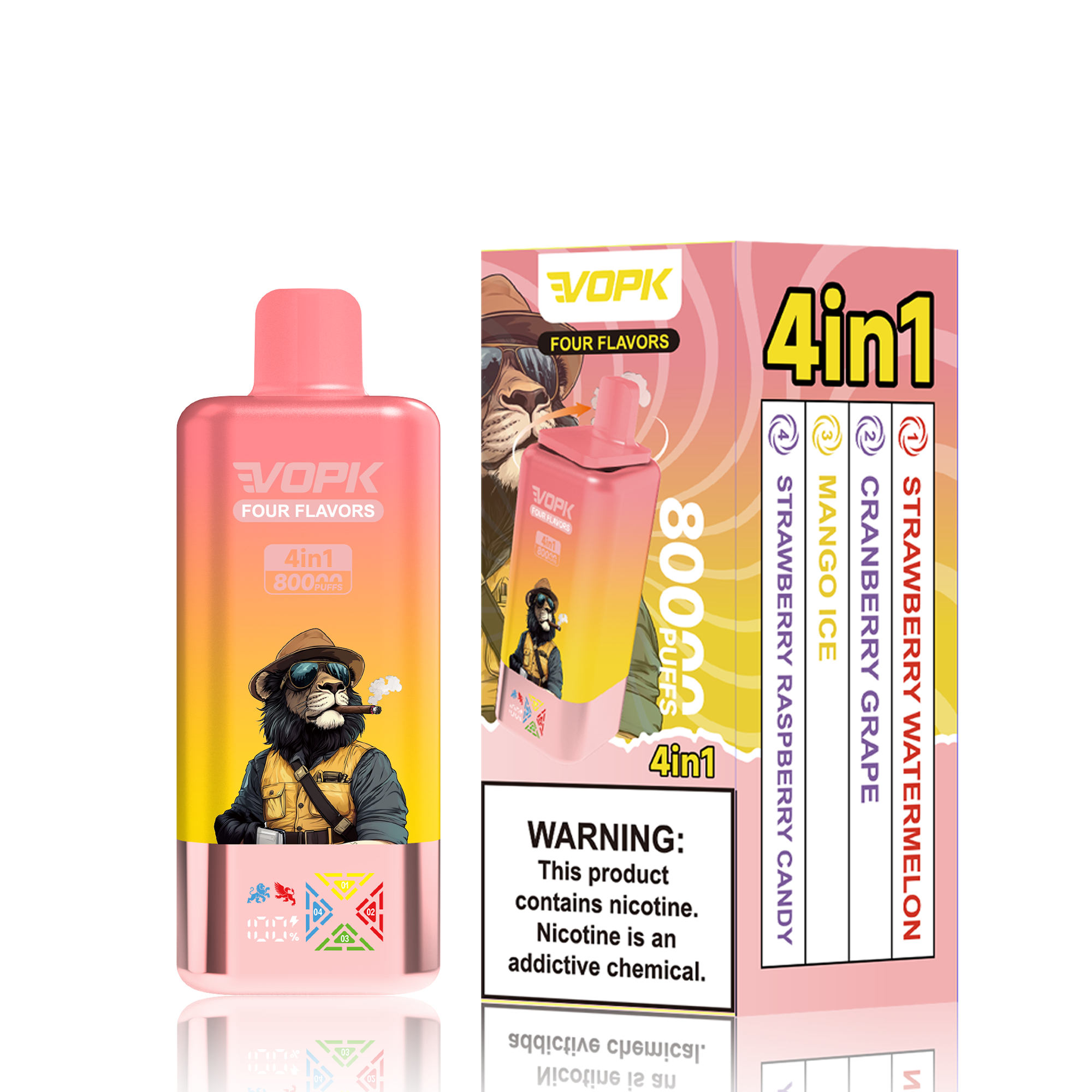 Vopk Four Flavors 80000 Puffs 80k Disposable Vape 4 In 1 Options