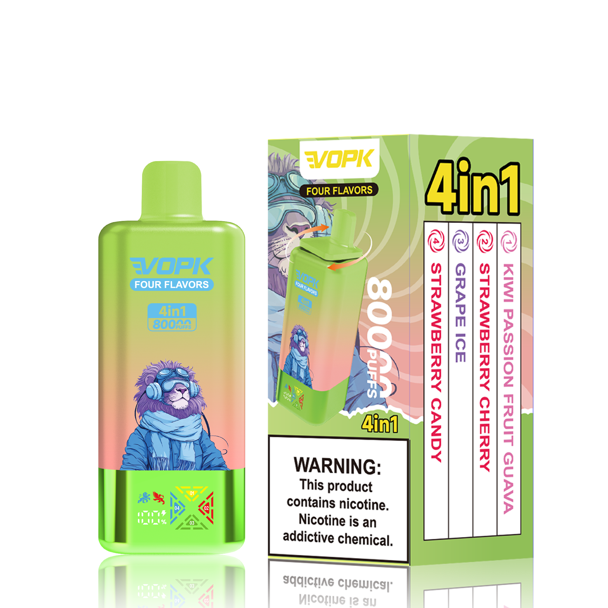 Vopk Four Flavors 80000 Puffs 80k Disposable Vape 4 In 1 Options