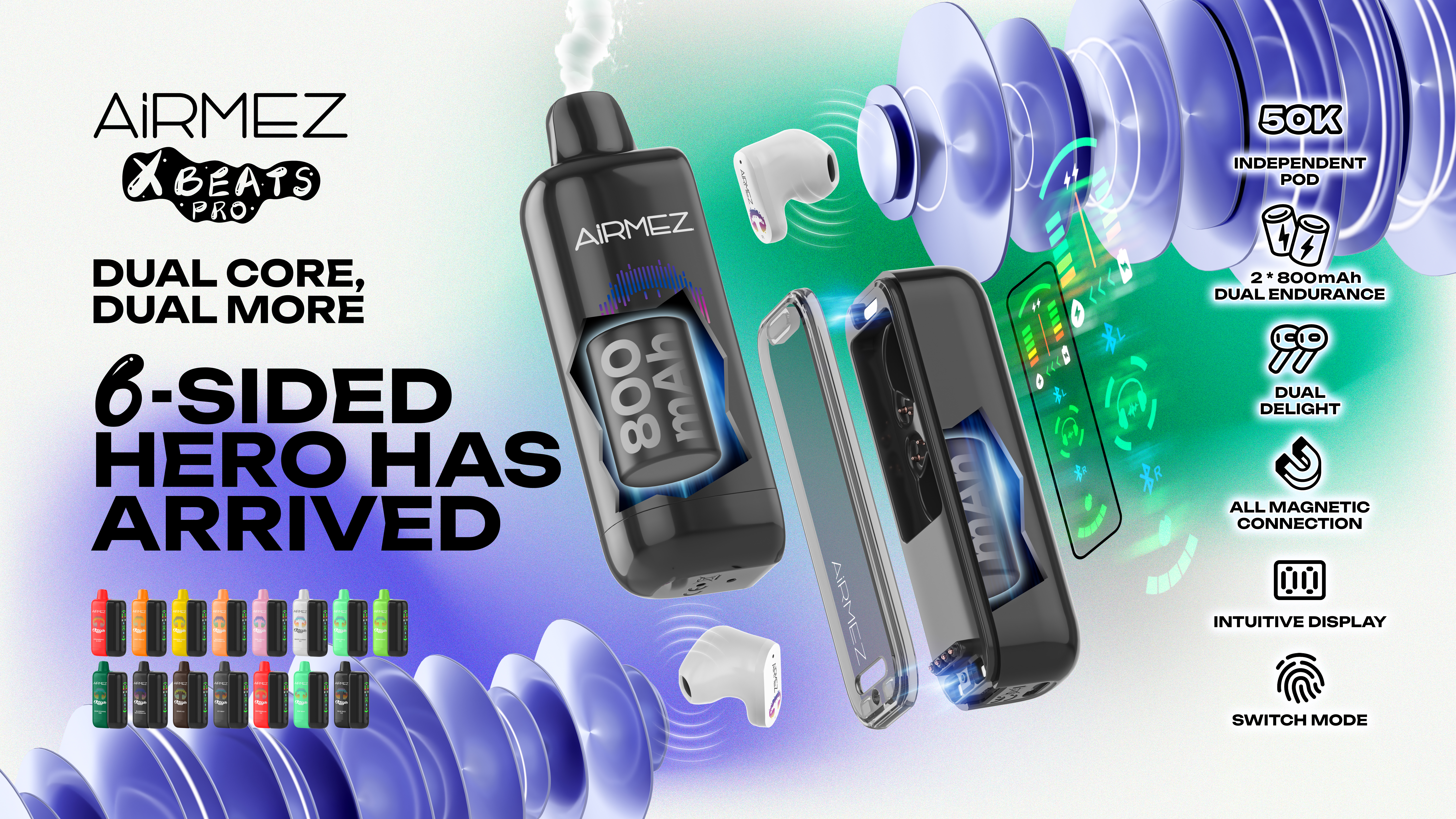 AiRMEZ Xbeats Pro 50000 Puffs 50K X-Beats Disposable Vape 5%